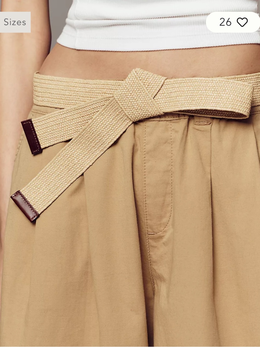 By Anthropologie Raffia Knotted Belt